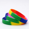 Commerce de gros personnalisé Gay Pride Bracelet à maillons de chaîne en silicone Logo personnalisé